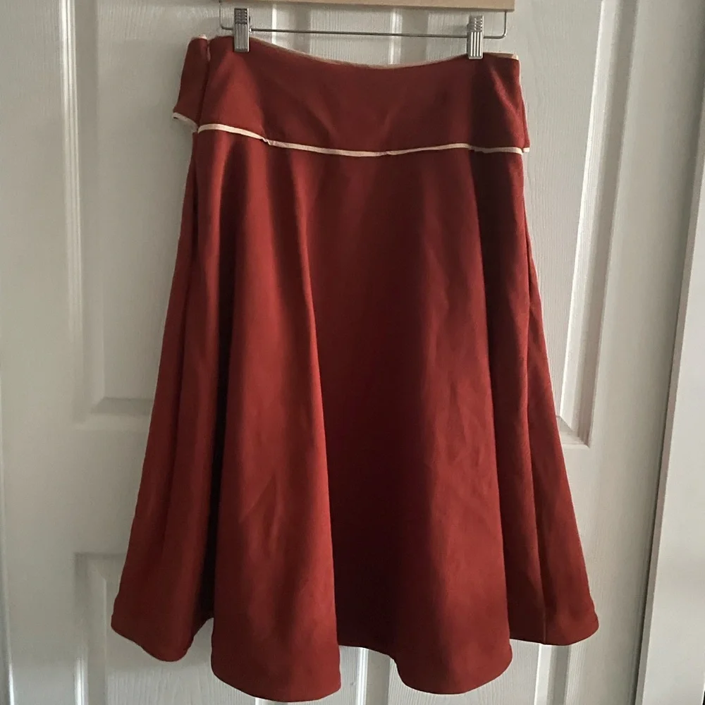 Anthropologie Maeve Contrast Red Skirt Set - Picture 10 of 10
